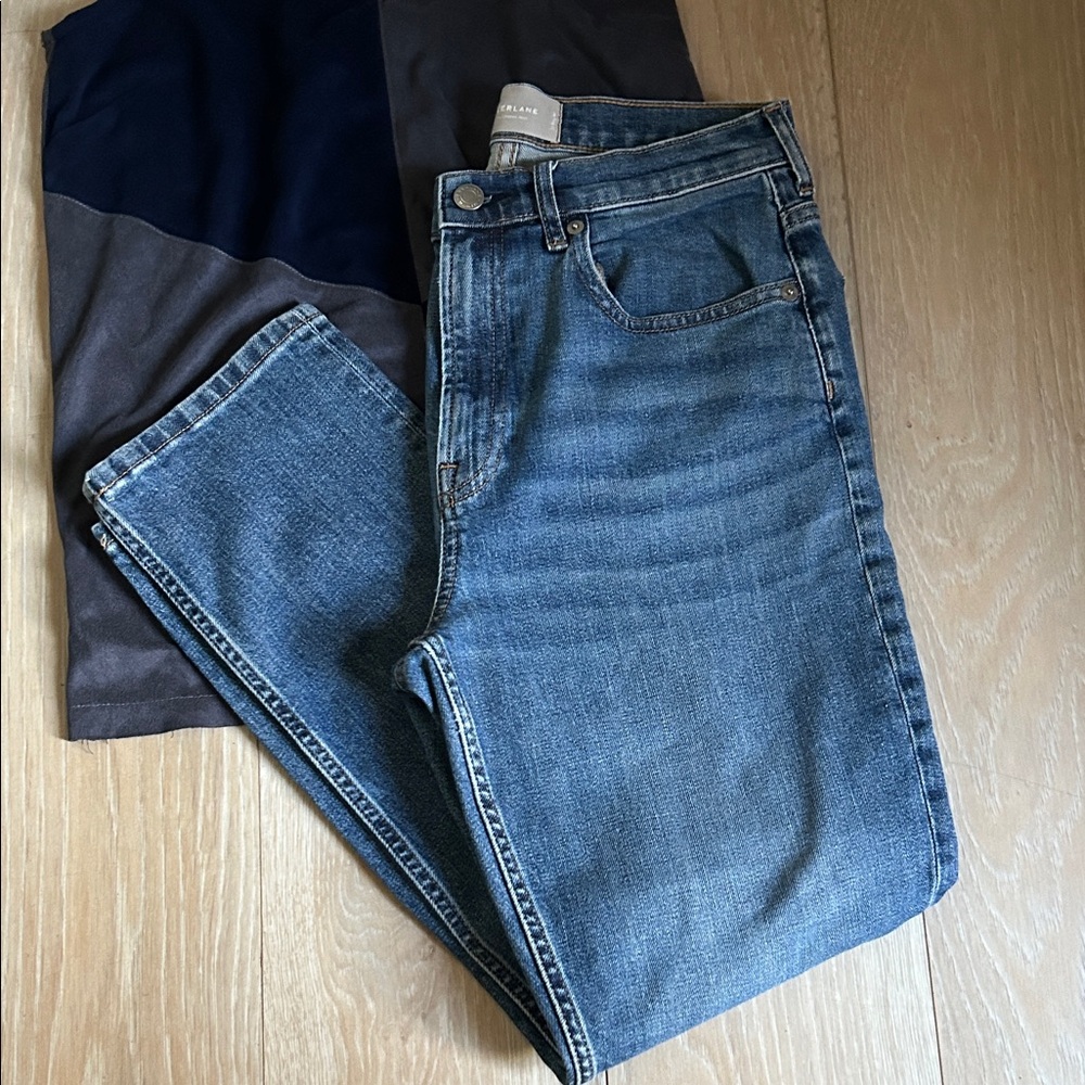 Everlane Women's Blue Crop Ankle Cotton Blend Denim Stretch Every Day Jeans